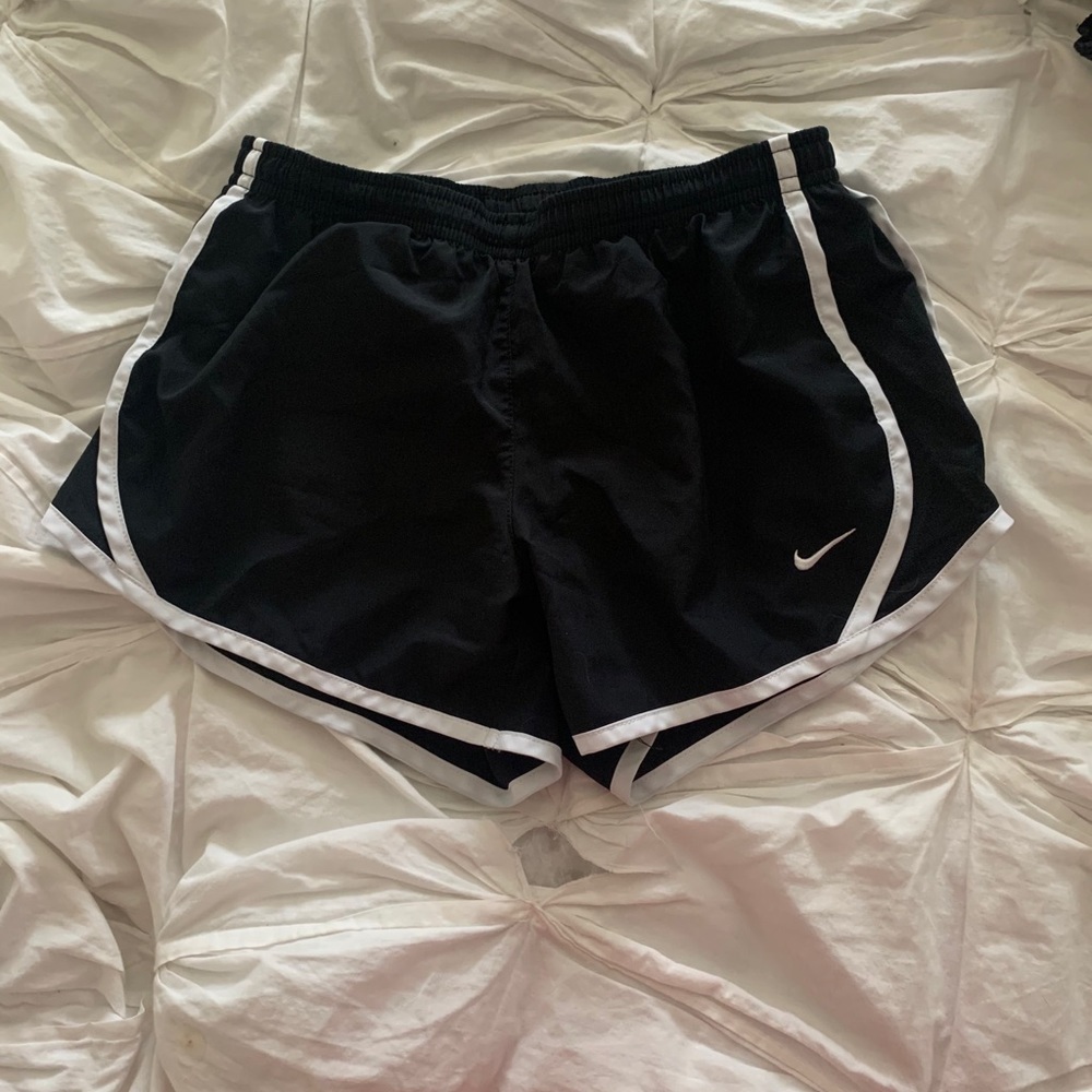 Black Nike running shorts